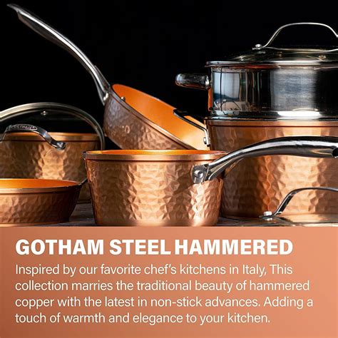 hammered steel box|gotham steel hammered cookware.